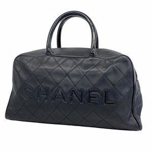 CHANEL Black Caviar Leather Bag